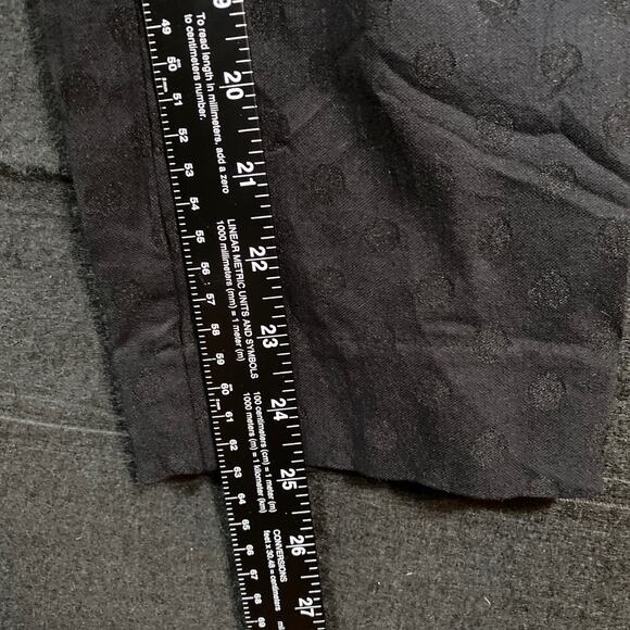 Chicos Womens Pants Black Pull On Dot Textured Ankle Workwear Stretch 1R (8R) - Picture 9 of 13